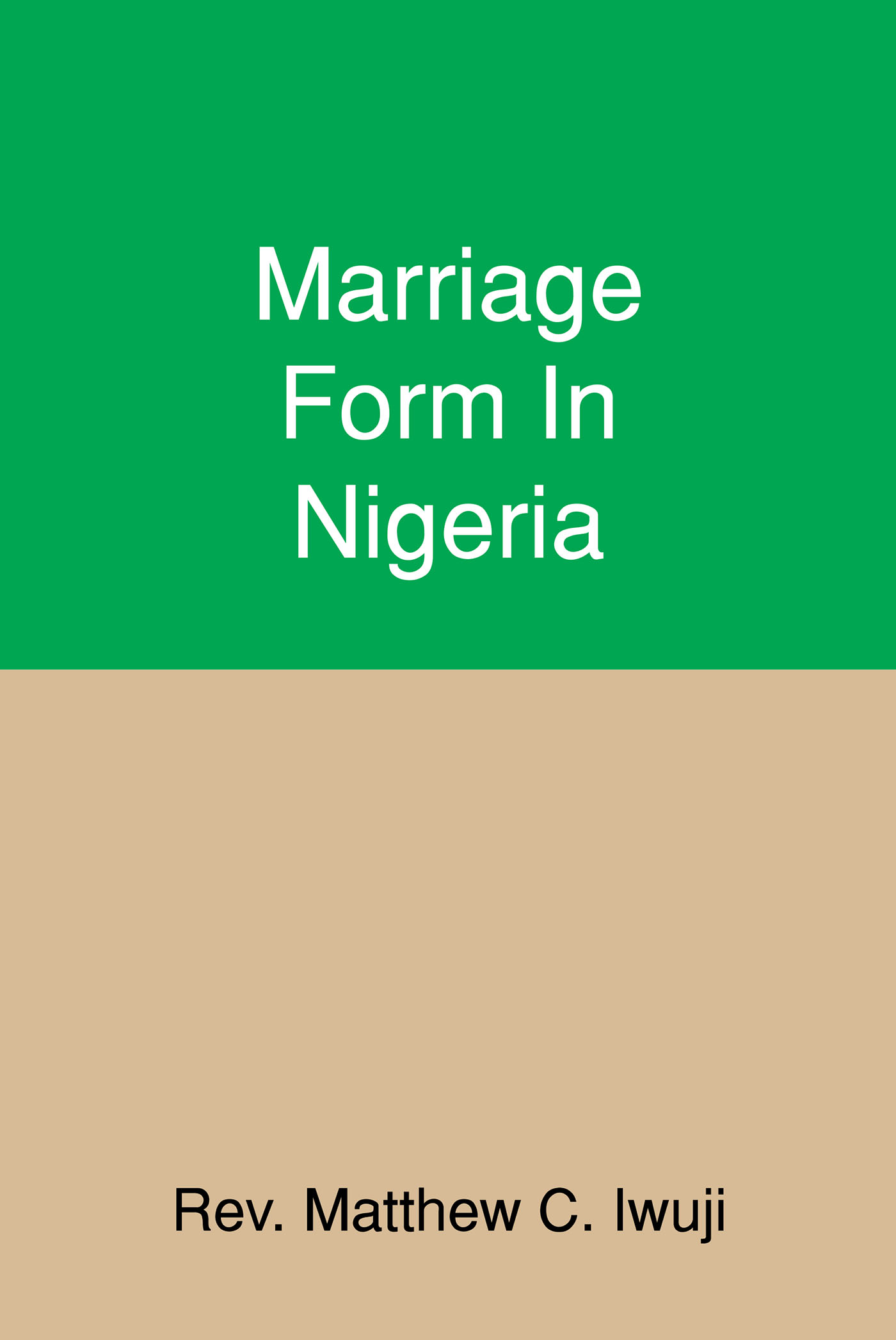 Marriage Form In Nigeria Cover Image
