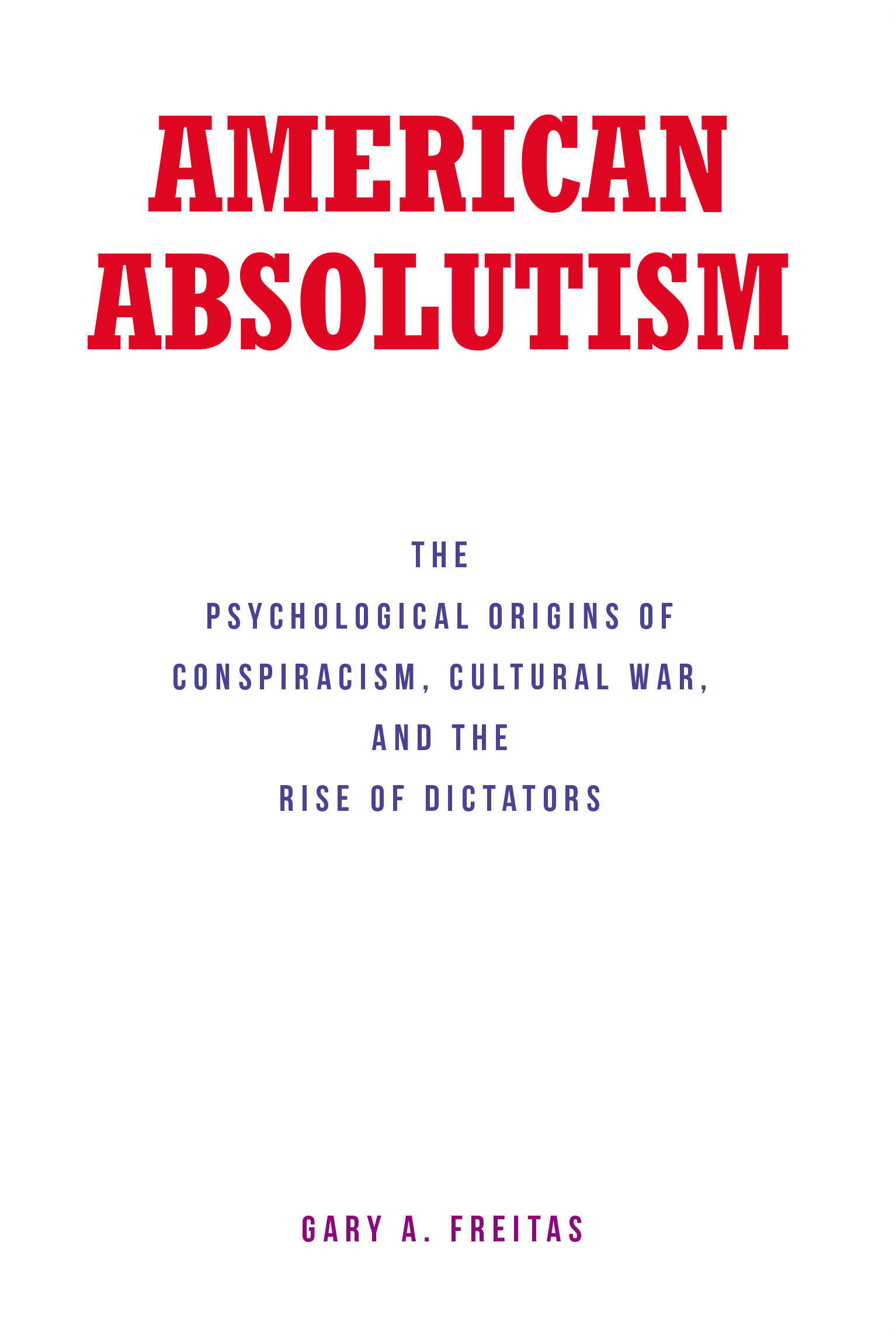 AMERICAN ABSOLUTISM Cover Image